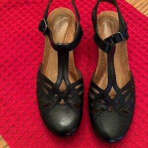 Rockport ANNE-CH t-strap black shoes